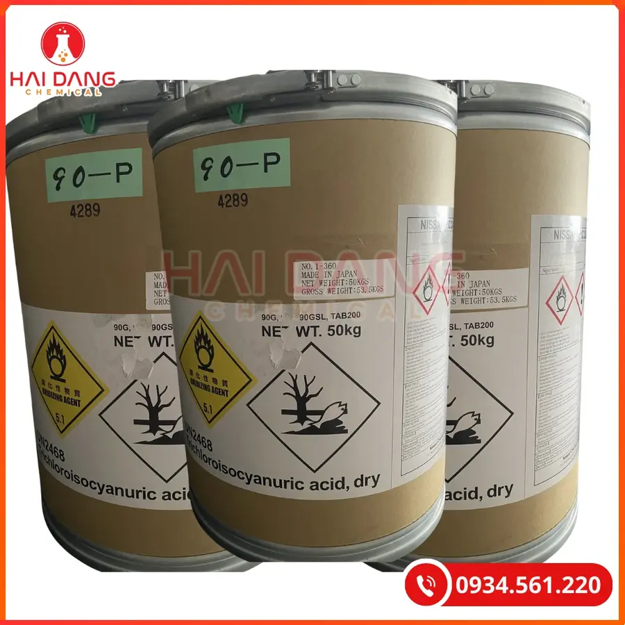 TCCA Bột Nissan C3Cl3N3O3 50kg/thùng Tại Quảng Ninh