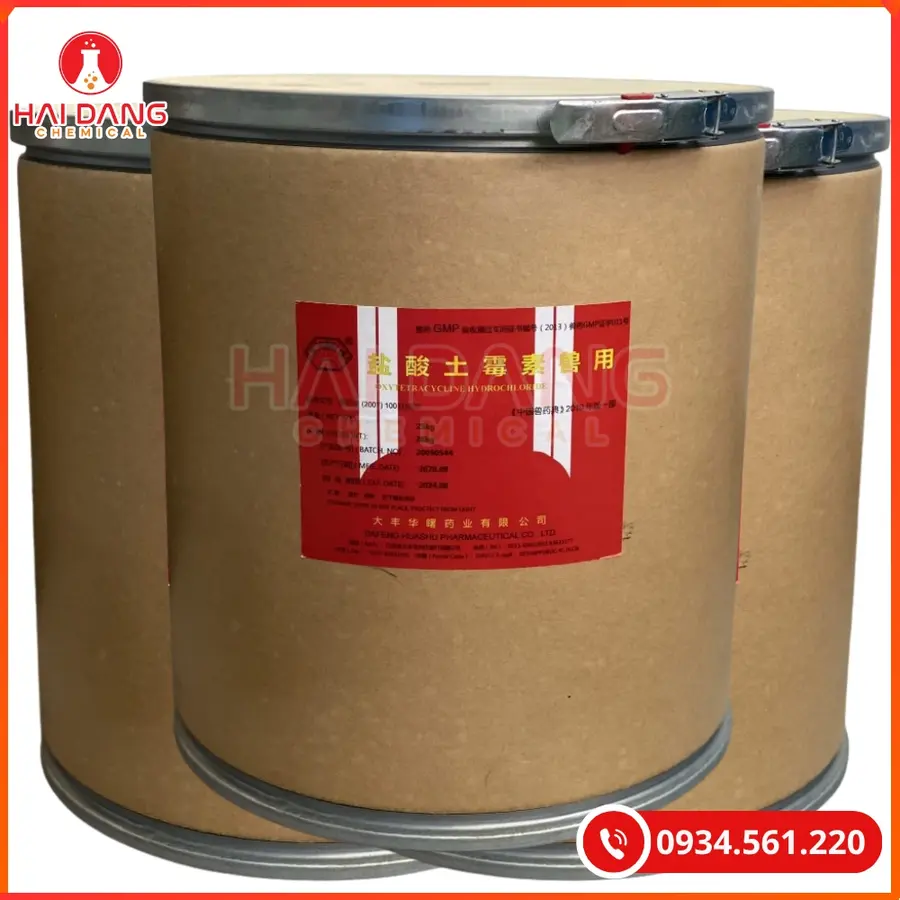 Oxytetracycline HCL 25kg/thùng Tại Quảng Ninh