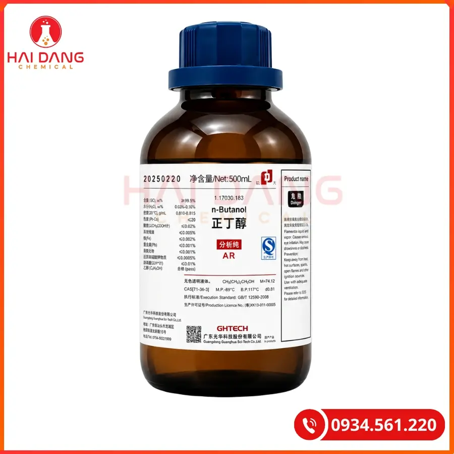 n-Butanol C4H9OH Ghtech 500g Tại Quảng Ninh