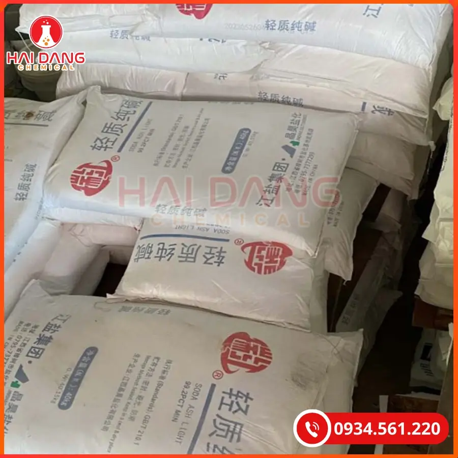 Soda Ash Light Jinhao 99% Na2CO3 40kg/bao Tại Quảng Ninh