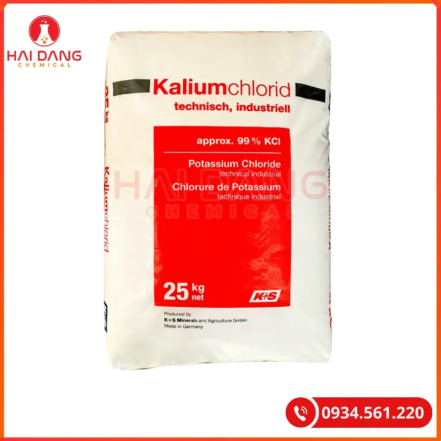 Kalium Chlorid KCl 99% Đức 25kg/bao Tại Quảng Ninh