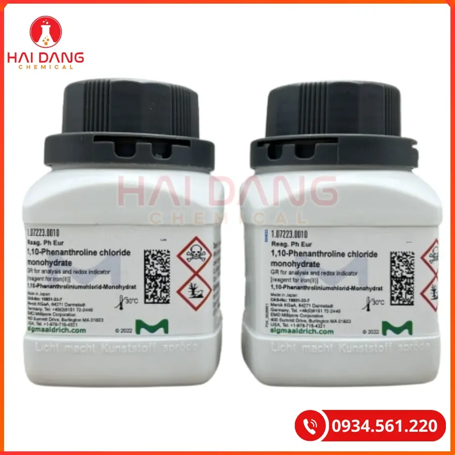 1,10-Phenanthroline chloride monohydrate C12H8N2·HCl·H2O Merck 10g Tại Quảng Ninh