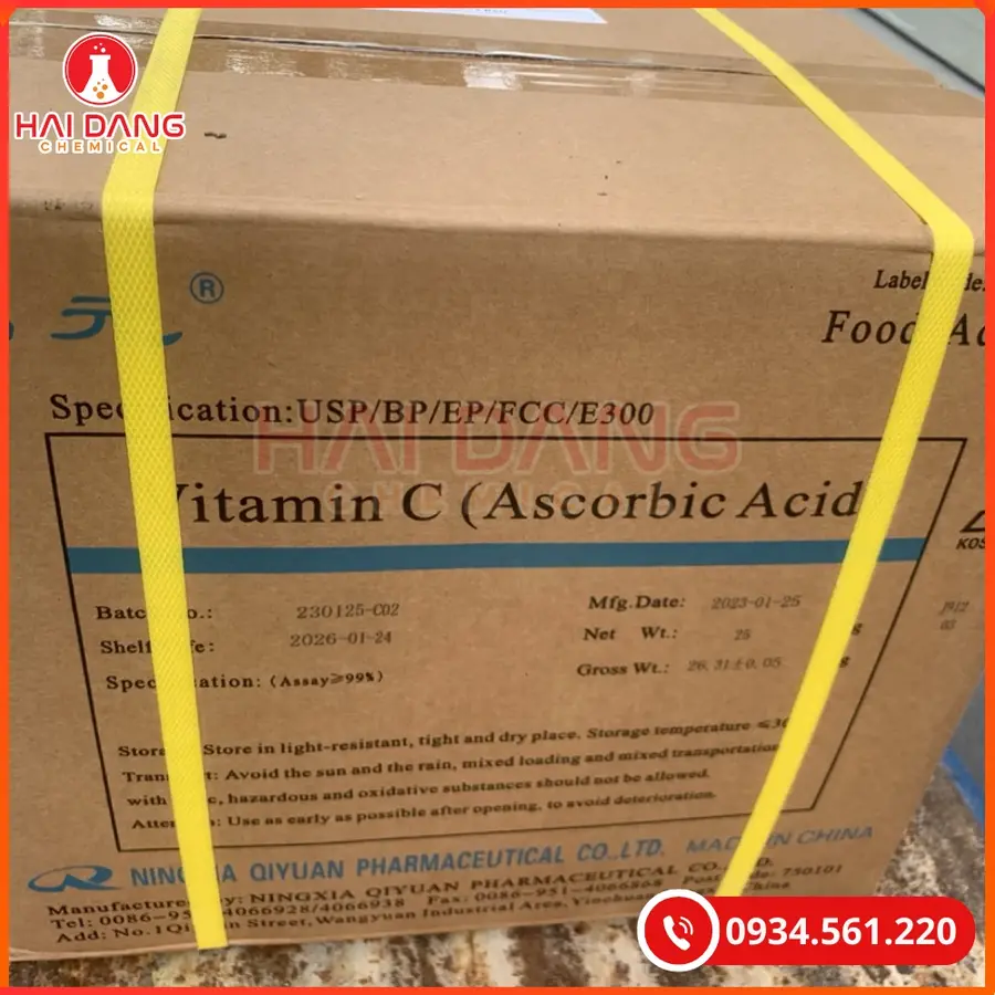 Vitamin C Ascobic Acid 25kg/thùng Tại Quảng Ninh