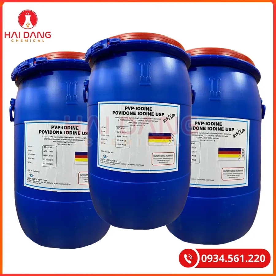 Pvp Iodine 25kg/thùng Glide Tại Quảng Ninh