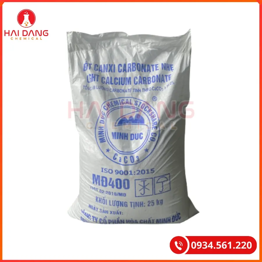Vôi CaCO3 25kg/bao Tại Quảng Ninh