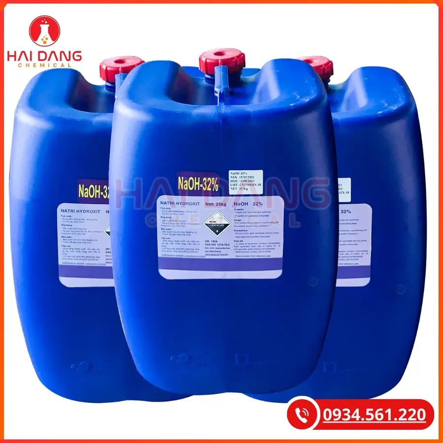 Xút Lỏng 32%-45% Việt Nam 30kg/can NaOH Tại Quảng Ninh
