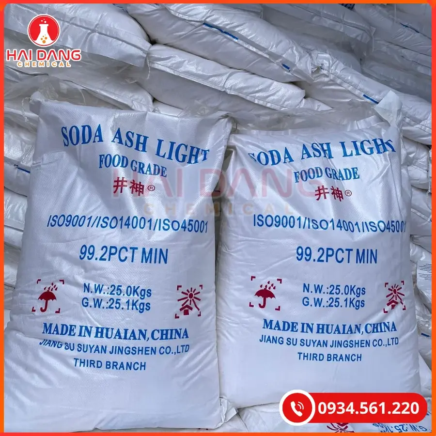 Soda Ash Light Jingshen Na2CO3 99% 40kg/bao Tại Quảng Ninh