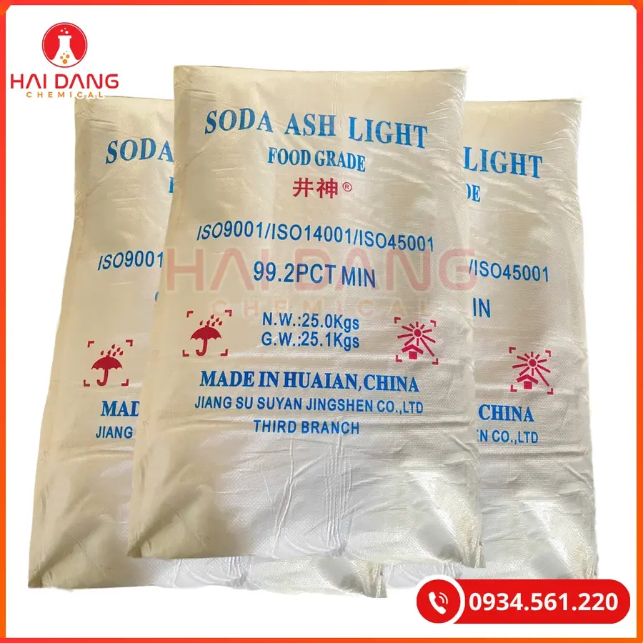 Soda Ash Light Jingshen Na2CO3 99% 40kg/bao Tại Quảng Ninh