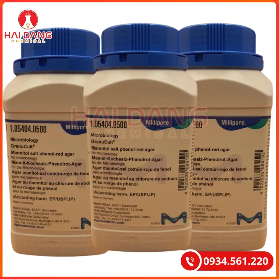 Mannitol salt phenol-red agar Merck 500g Tại Quảng Ninh