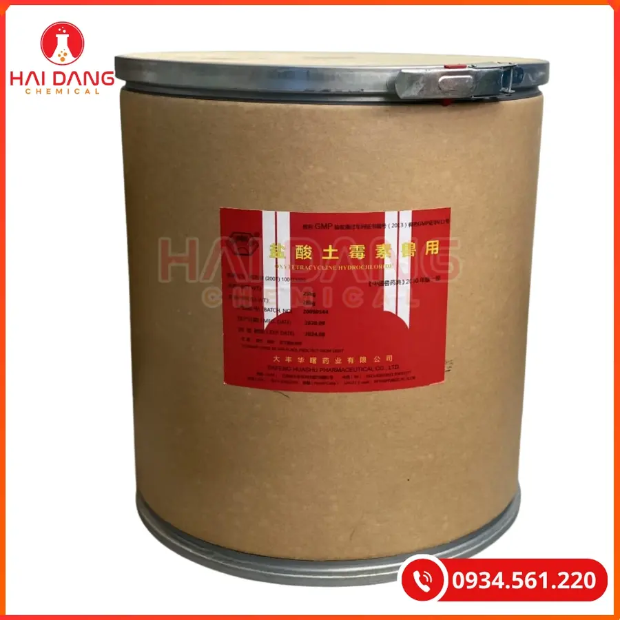 Oxytetracycline HCL 25kg/thùng Tại Quảng Ninh
