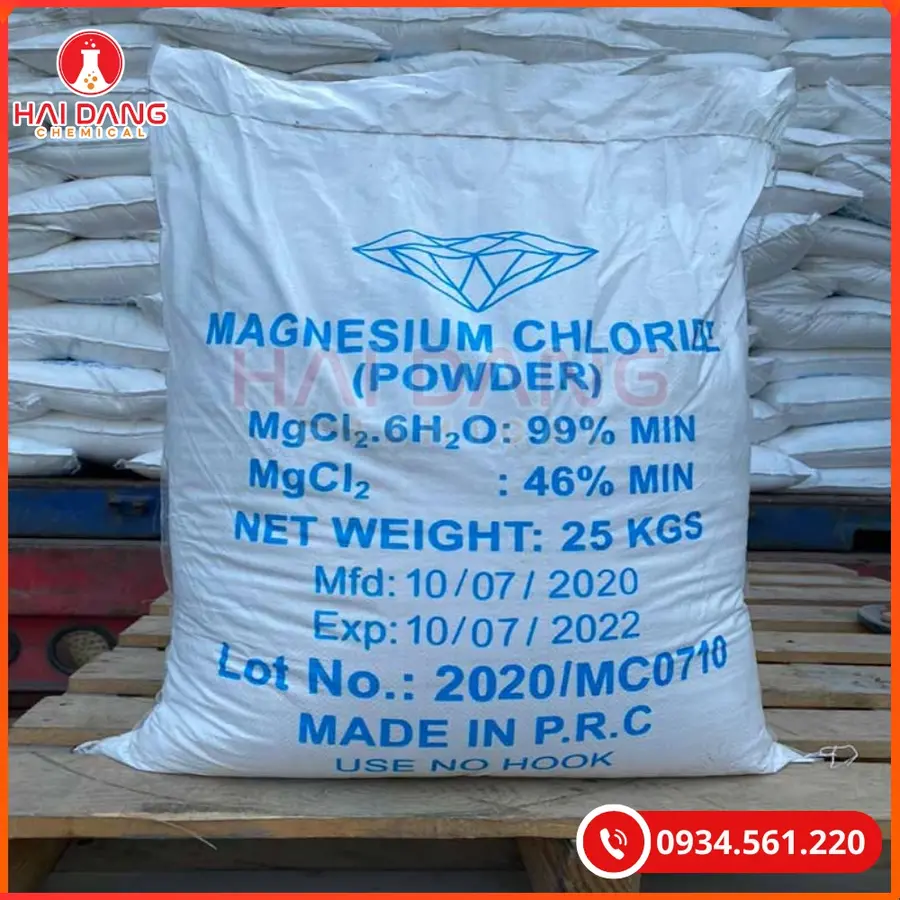 Magnesium Cloride 25kg/bao  MgCl2.6H2O Tại Quảng Ninh