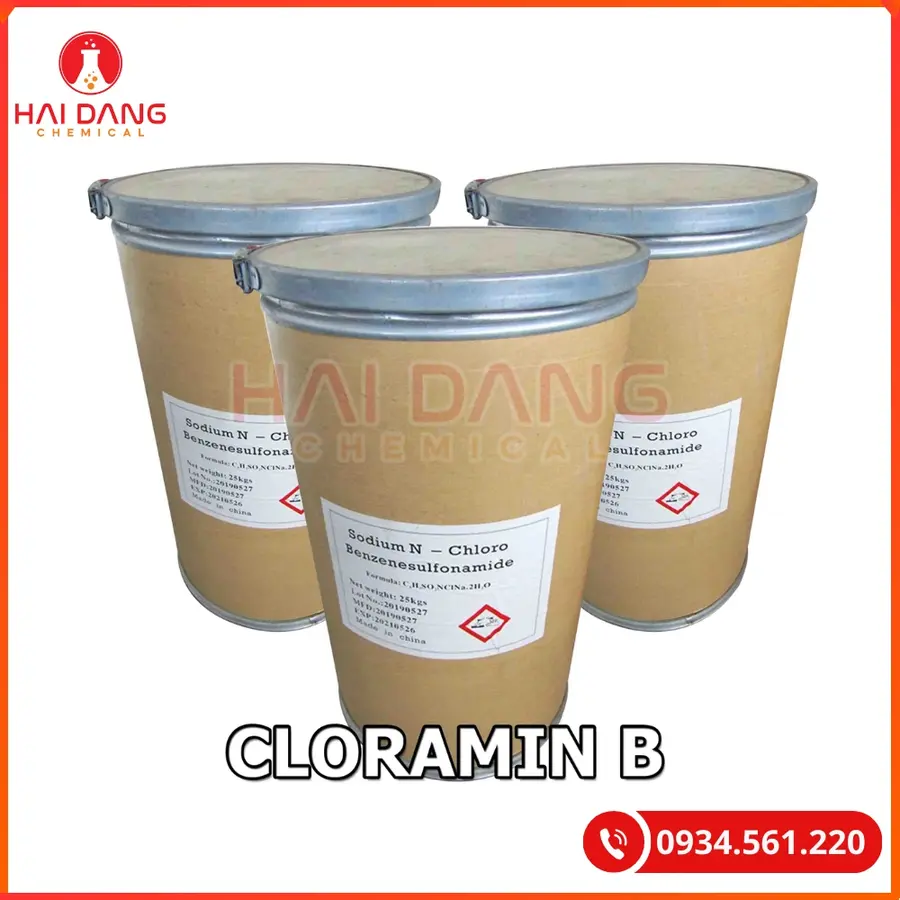 Cloramin B C6H5SO2NClNa.3H2O 1kg/túi Séc Tại Quảng Ninh