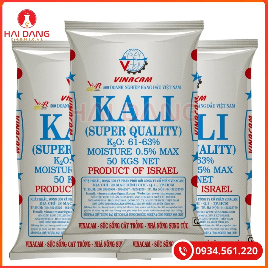 Kali Clorua KCL Isarel 50kg/bao Tại Quảng Ninh