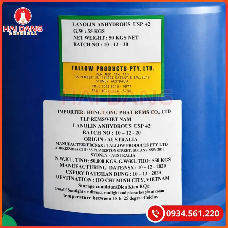 Lanolin Anhydrous Tại Quảng Ninh