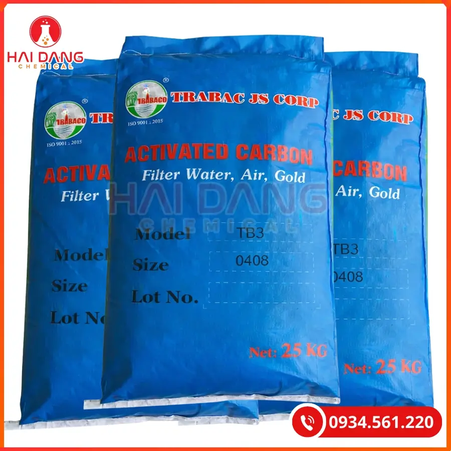 Than hoạt tính TB3 Việt Nam 25kg/bao Tại Quảng Ninh