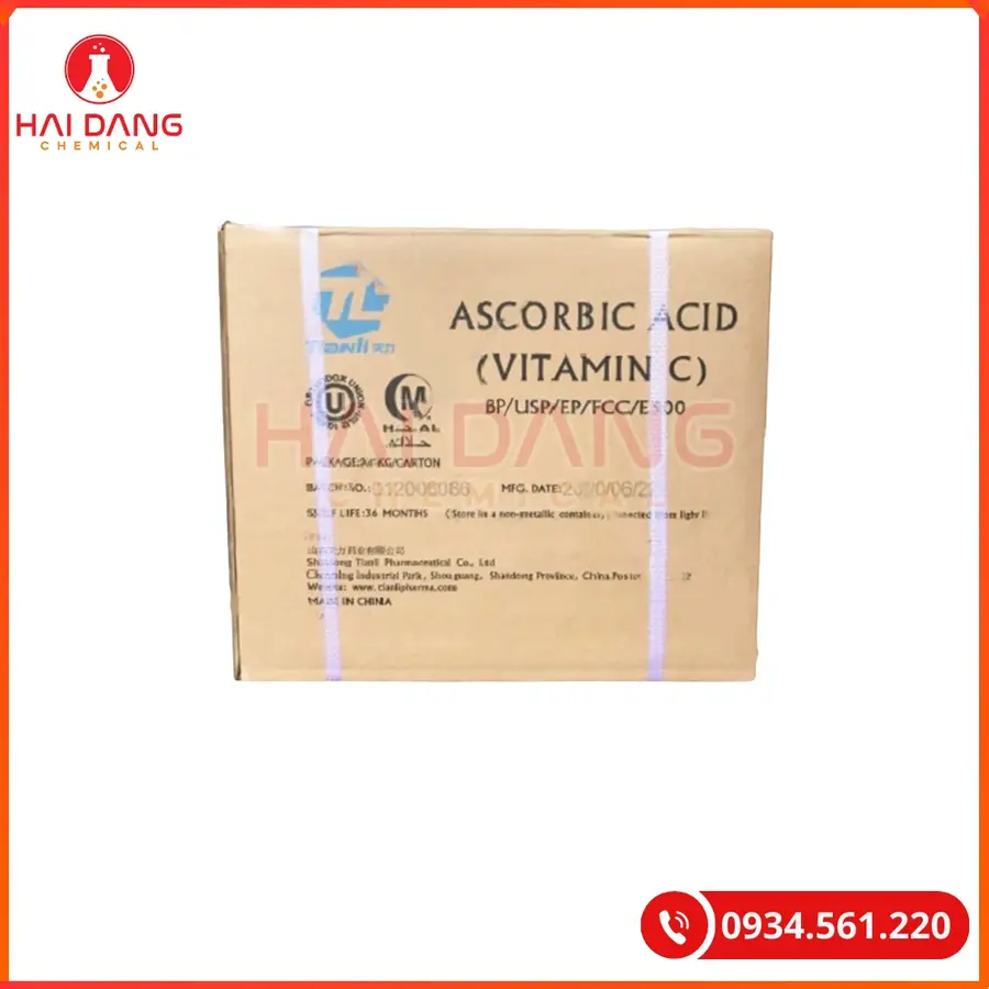 Vitamin C Ascobic Acid 25kg/thùng Tại Quảng Ninh