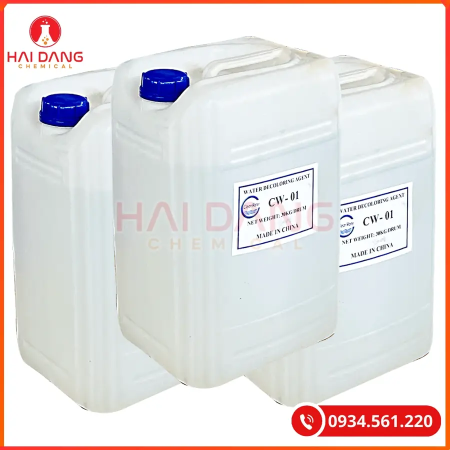 Khử Màu Nước CW-01 Trung Quốc 30kg/can Tại Quảng Ninh