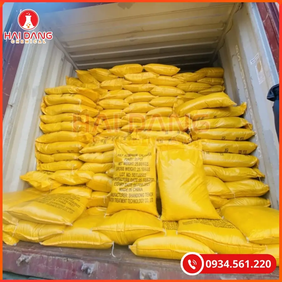 Poly Aluminium Chloride Trung Quốc 25kg/bao PAC 31% Tại Quảng Ninh