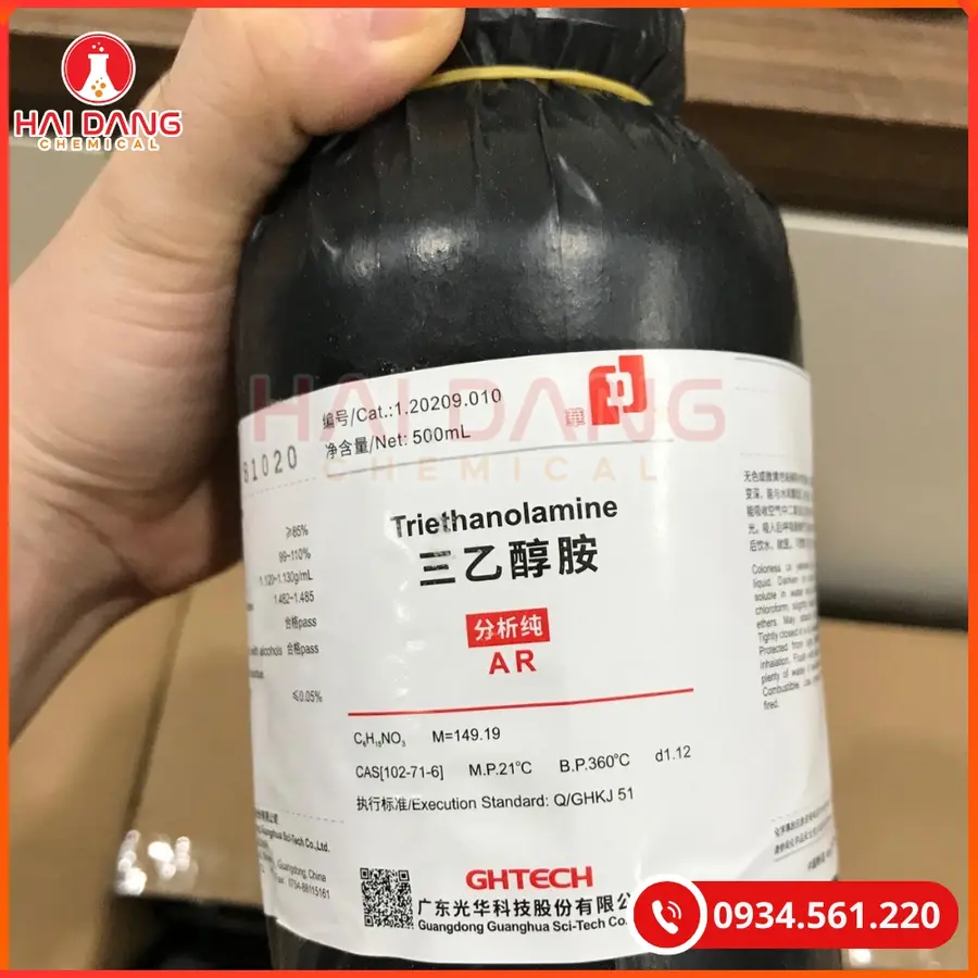 Triethanolamine (C6H15NO3) Ghtech 500ml Tại Quảng Ninh
