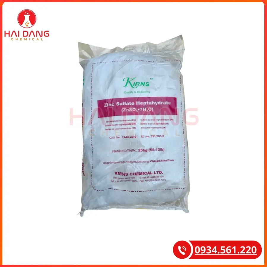 Zinc Sulphate Heptahydrate ZnSO4.7H2O 25kg/bao Tại Quảng Ninh