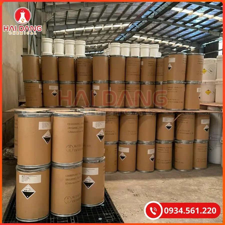 Cloramin B C6H5SO2NClNa.3H2O 1kg/túi Séc Tại Quảng Ninh