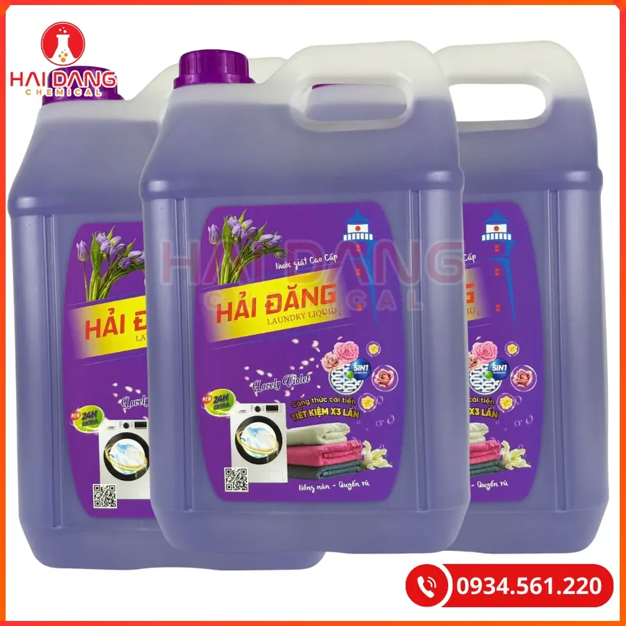Nước Giặt Hải Đăng Hương Lovely Violet Việt Nam Can 10L Tại Quảng Ninh