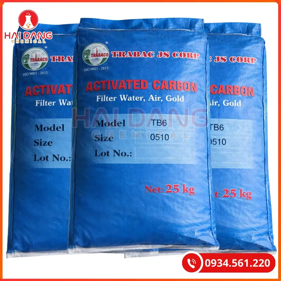 Than hoạt tính TB6 Việt Nam 25kg/bao Tại Quảng Ninh