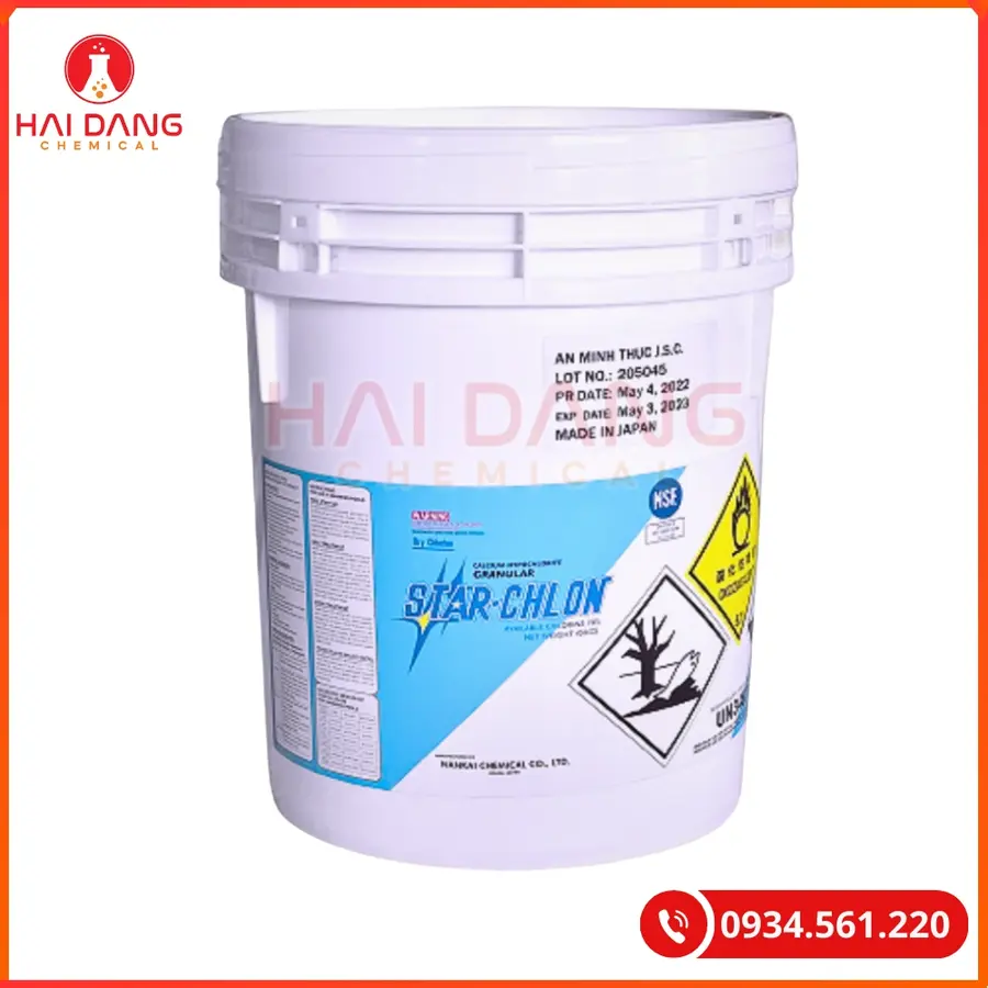 Chlorine Nankai 70% Nhật Bản Ca(ClO)2 45kg/thùng Tại Quảng Ninh