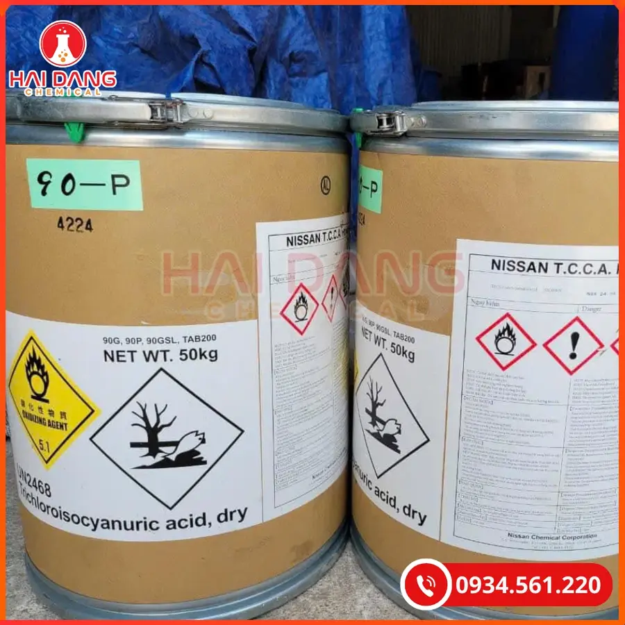 TCCA Bột Nissan C3Cl3N3O3 50kg/thùng Tại Quảng Ninh