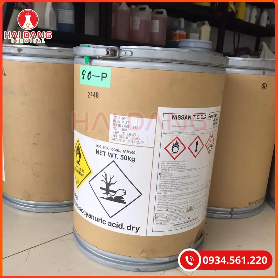 TCCA Bột Nissan C3Cl3N3O3 50kg/thùng Tại Quảng Ninh