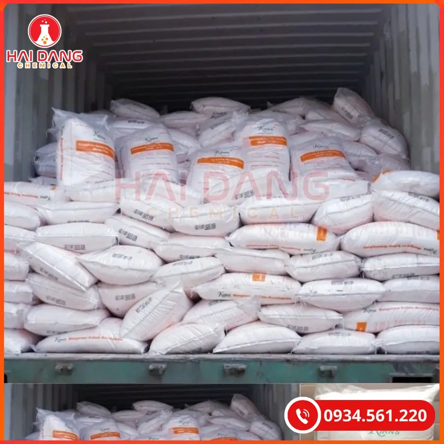 Manganese Sulfate MnSO4.H2O 25kg/bao Tại Quảng Ninh