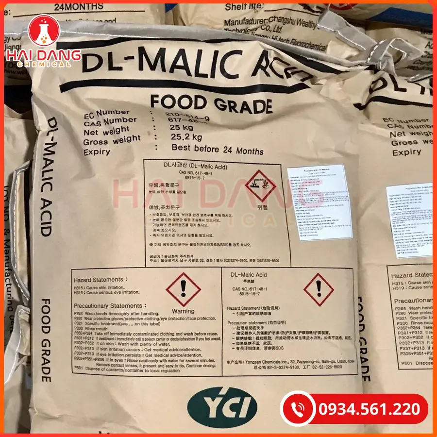 Acid Malic 25kg/bao Nhật Bản Tại Quảng Ninh