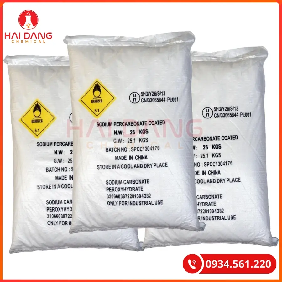 Oxi Bột Sodium Percarbonate 25kg/bao Tại Quảng Ninh