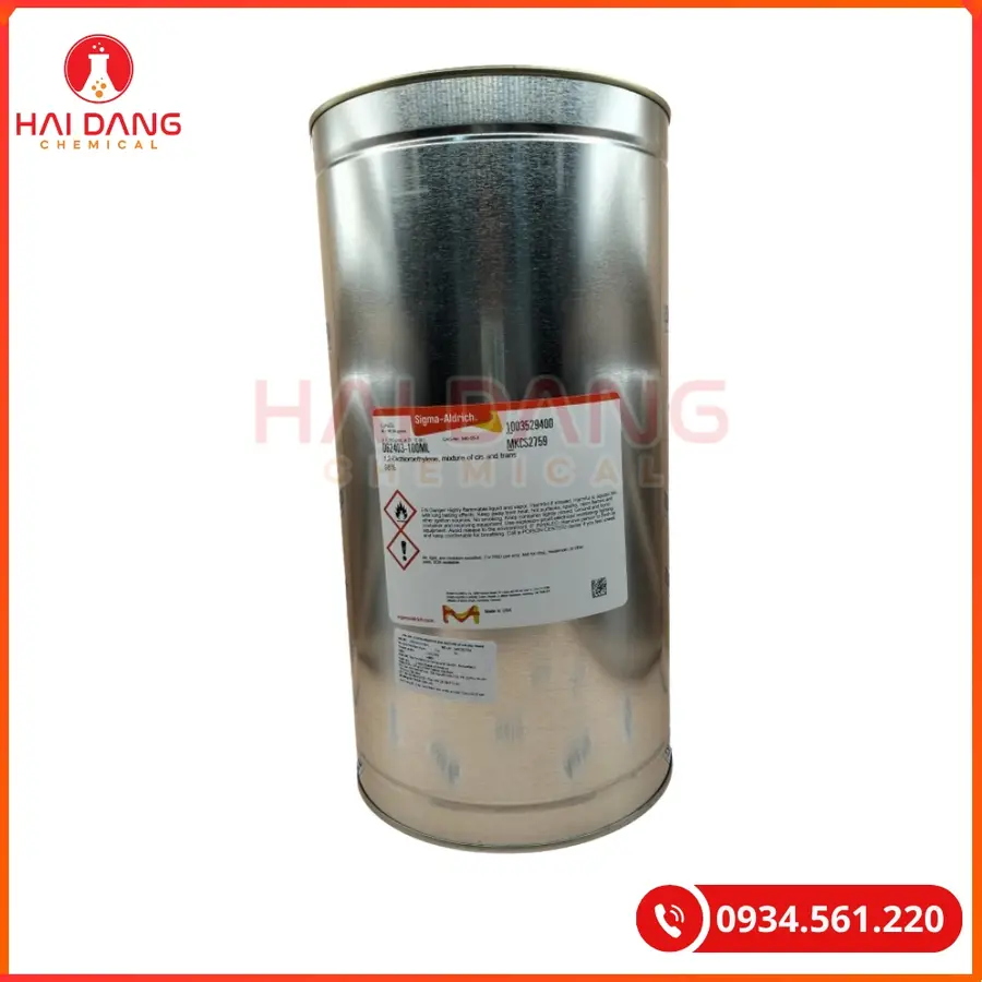 1,2-DICHLOROETHYLENE, 98%, MIXTURE OF CI C2H2Cl2 Sigma 100ml Tại Quảng Ninh