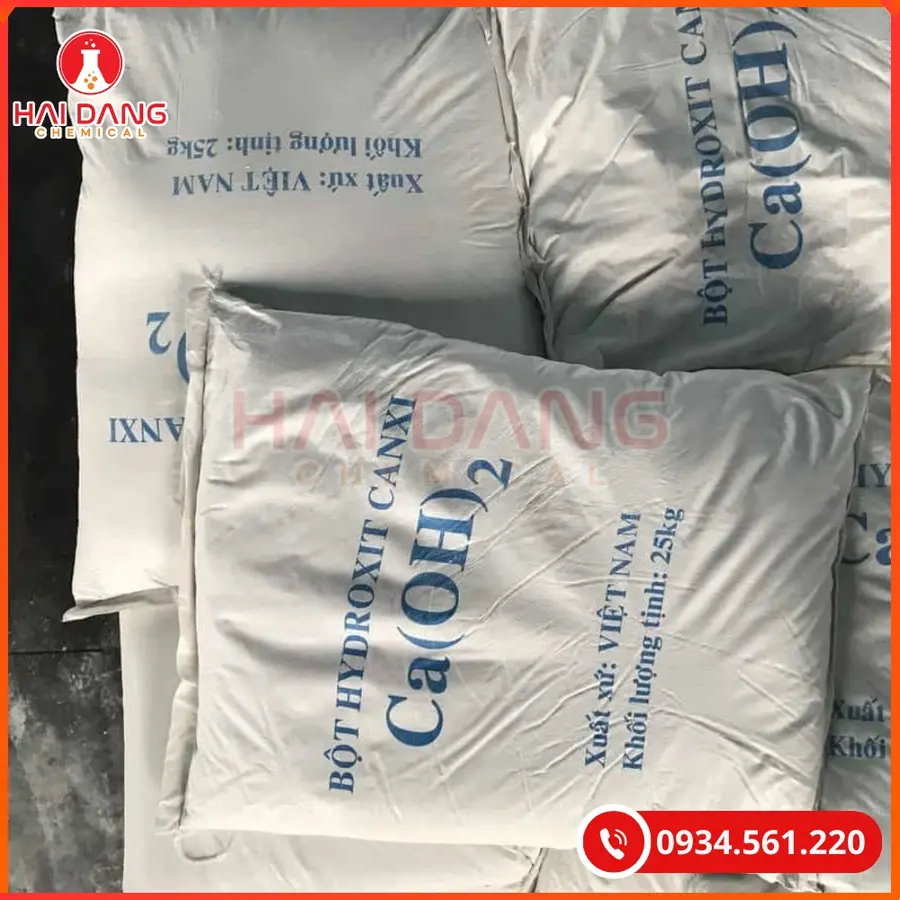 Vôi 25kg/bao Ca(OH)2 Tại Quảng Ninh