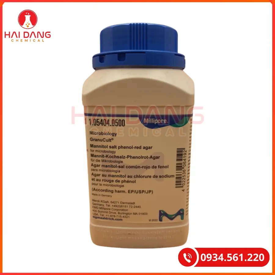 Mannitol salt phenol-red agar Merck 500g Tại Quảng Ninh