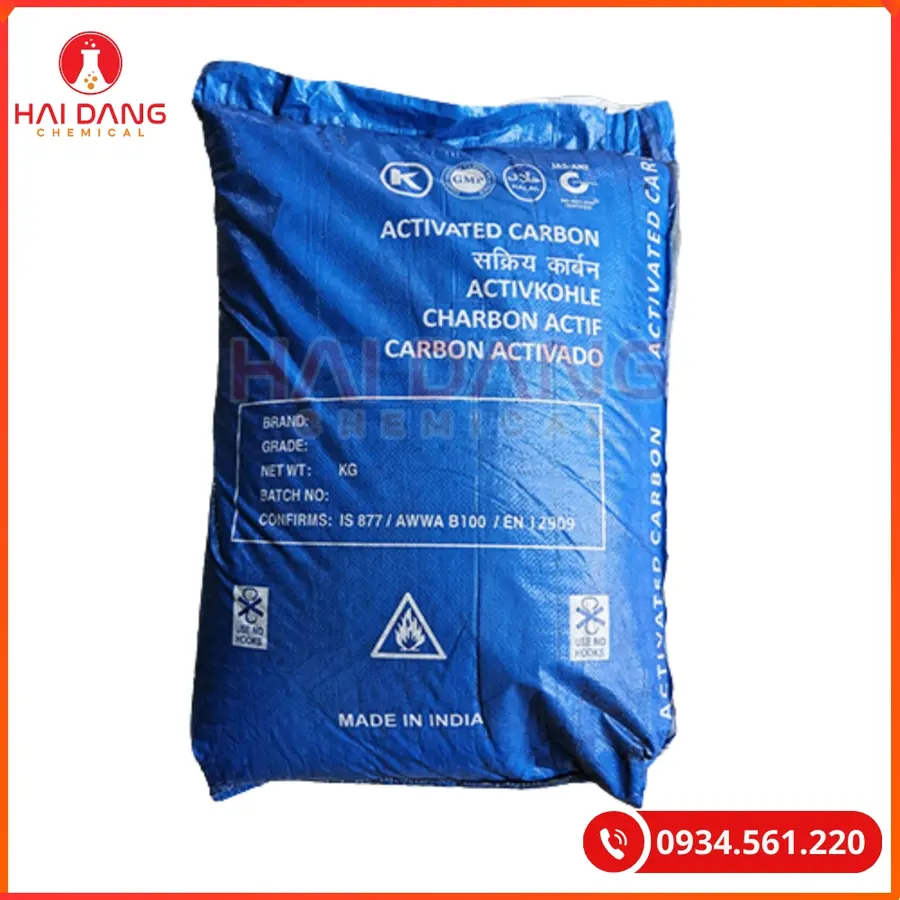 Than Hoạt Tính Ấn Độ Activated Carbon 25kg/bao Tại Quảng Ninh