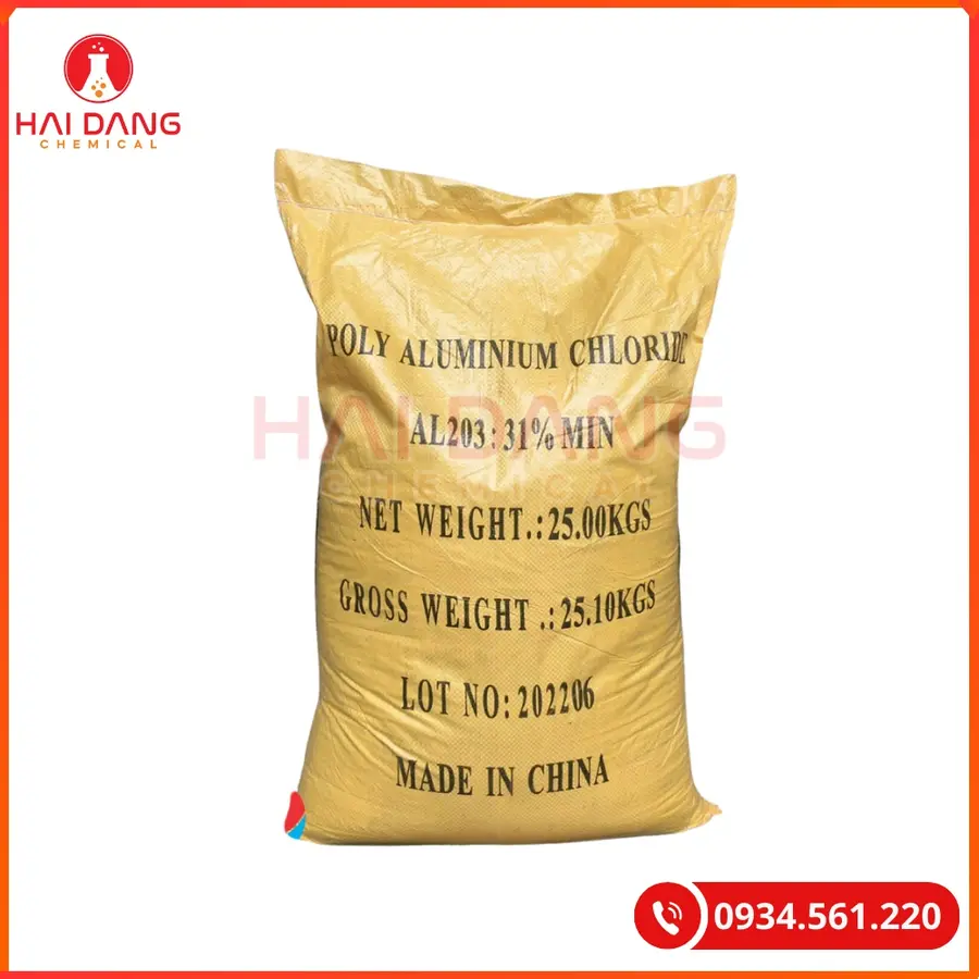 Poly Aluminium Chloride Trung Quốc 25kg/bao PAC 31% Tại Quảng Ninh