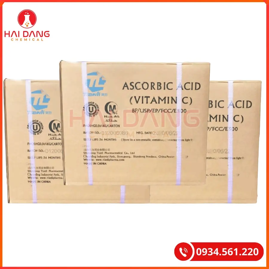 Vitamin C Ascobic Acid 25kg/thùng Tại Quảng Ninh