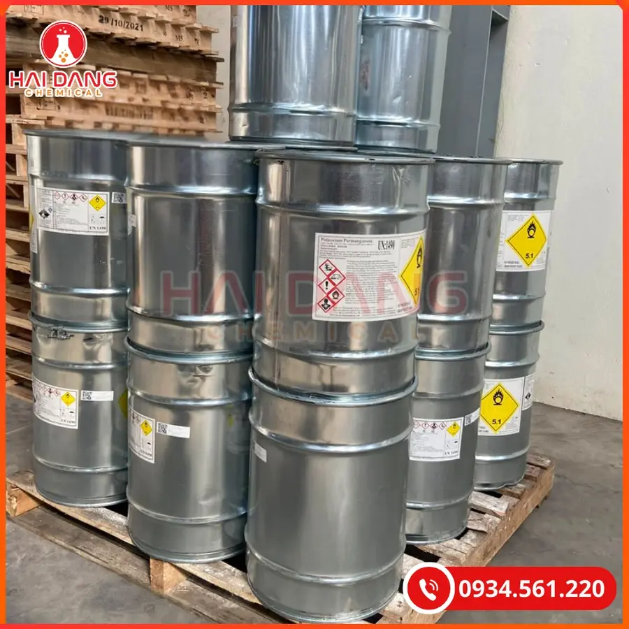 Potassium Permanganate Thuốc Tím KMnO4 50kg/thùng Trung Quốc Tại Quảng Ninh