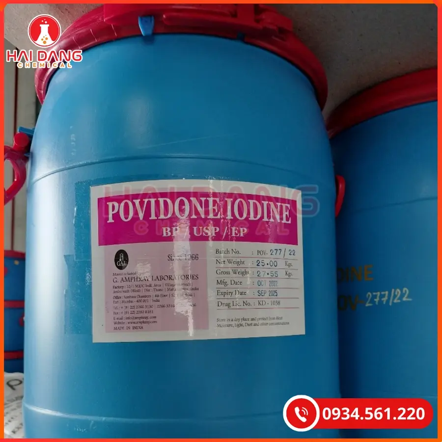 Pvp Iodine 25kg/thùng Amparey Tại Quảng Ninh