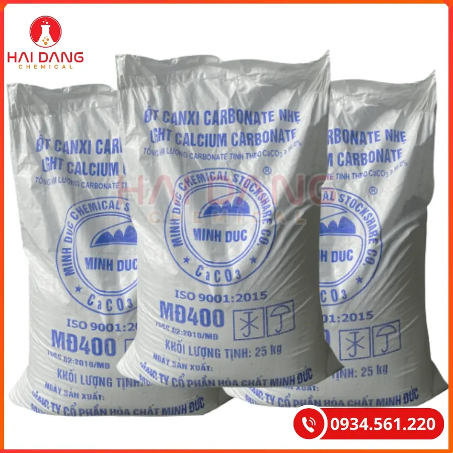 Vôi CaCO3 25kg/bao Tại Quảng Ninh