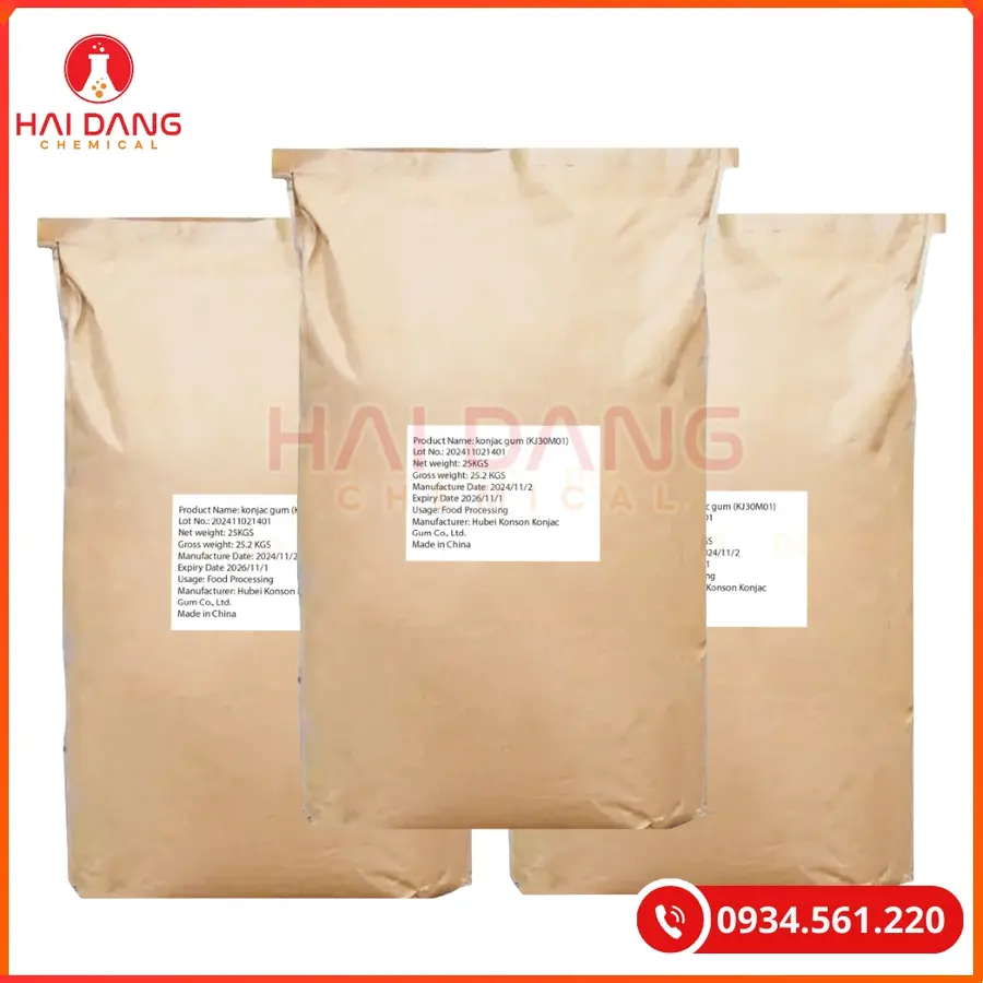 Konjac Gum 25 kg/bao Trung Quốc Tại Quảng Ninh
