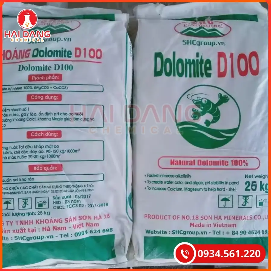 Khoáng Dolomit  Bao 25kg Tại Quảng Ninh