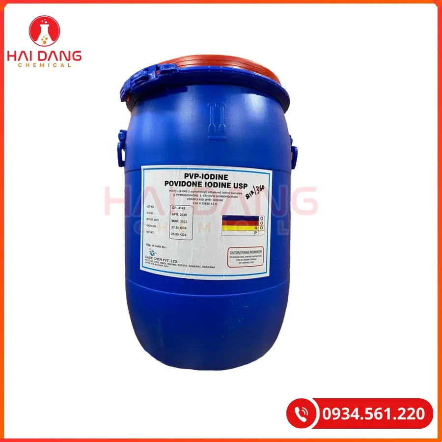 Pvp Iodine 25kg/thùng Glide Tại Quảng Ninh