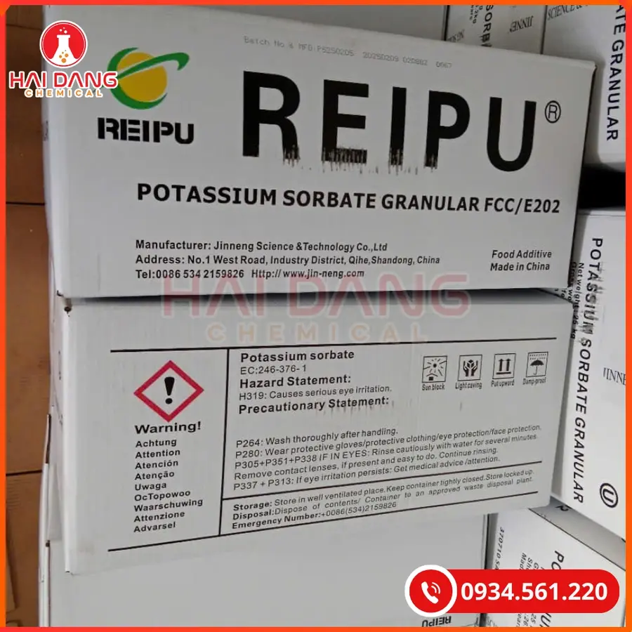 Potassium Sorbate 25kg/thùng Reipu - Trung Quốc Tại Quảng Ninh