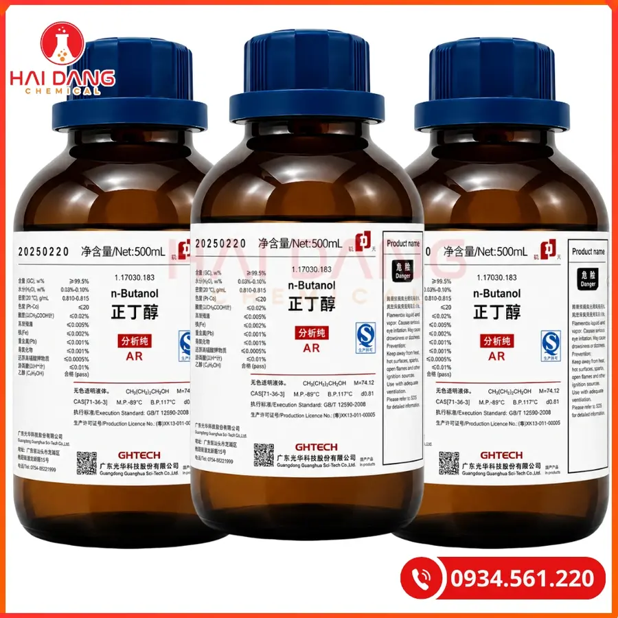n-Butanol C4H9OH Ghtech 500g Tại Quảng Ninh