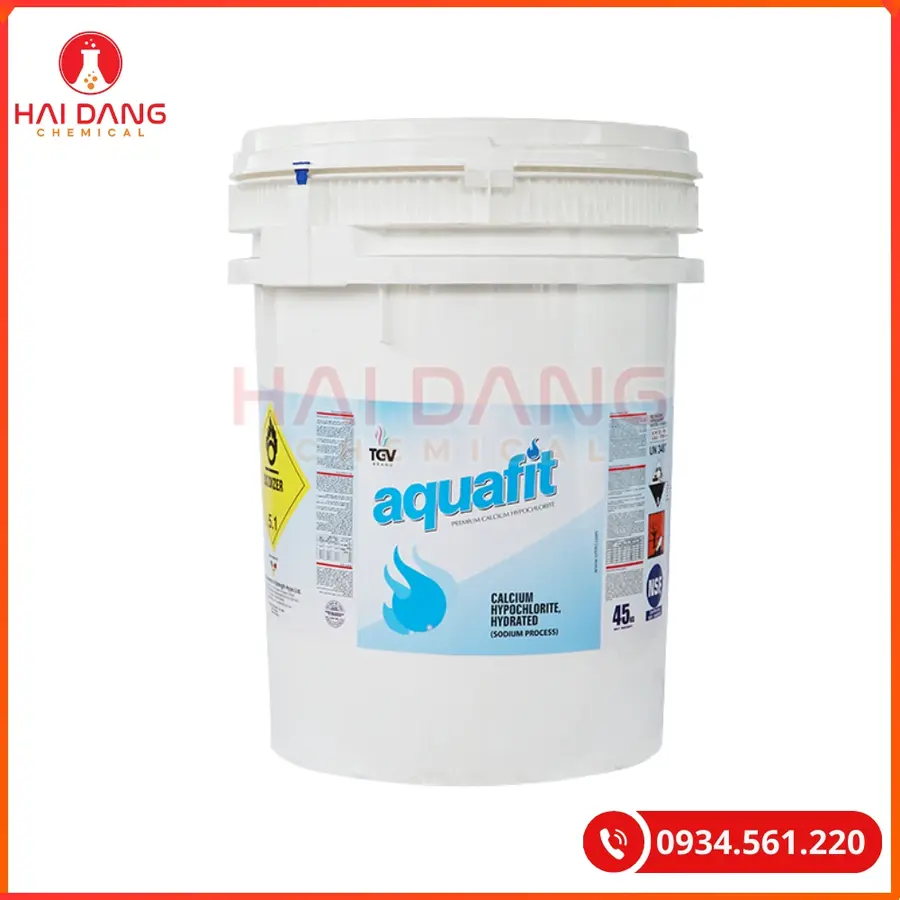 Chlorine Aquafit 70% Ca(ClO)2 45kg/thùng Ấn Độ Tại Quảng Ninh