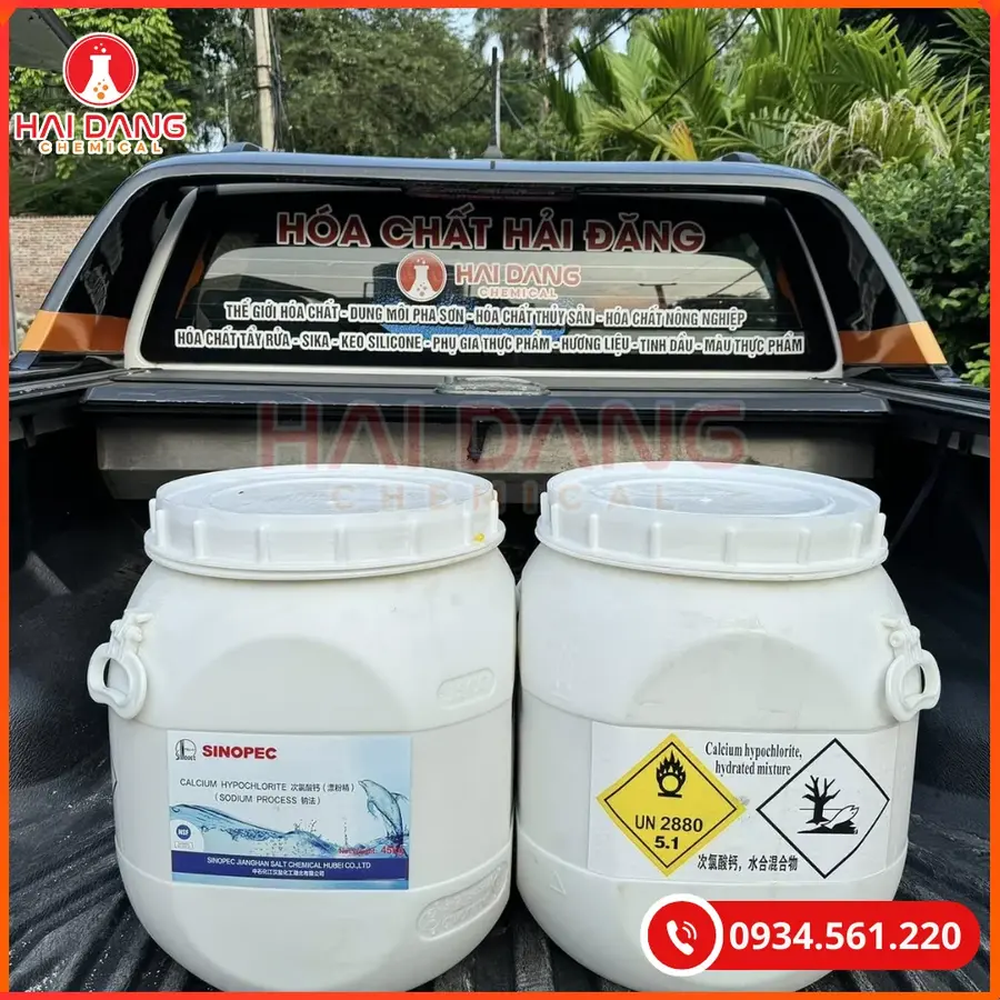 Clorine Cá Heo Lục Giác 70% Ca(ClO)2 40kg/thùng 45kg/thùng, 50kg/thùng Tại Quảng Ninh