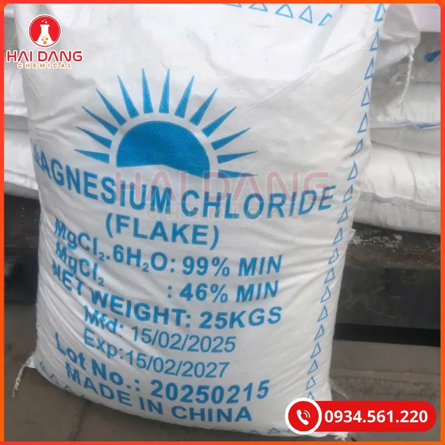Magnesium Cloride 25kg/bao  MgCl2.6H2O Tại Quảng Ninh